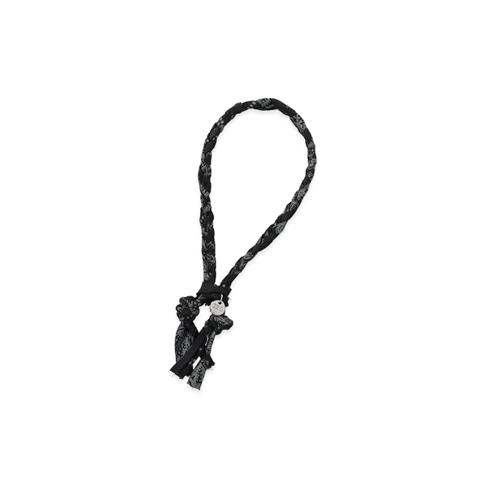 WIND AND SEA Black Bandana Bracelet "Black"