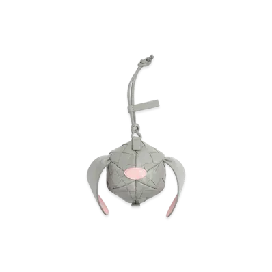 Bottega Veneta Bunny Zipped Coin Purse "Sterling/Rose"