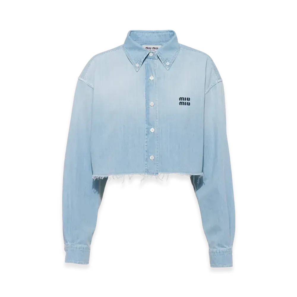 MIU MIU Women's Chambray Shirt "Light Blue"