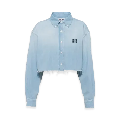 MIU MIU Women's Chambray Shirt "Light Blue"