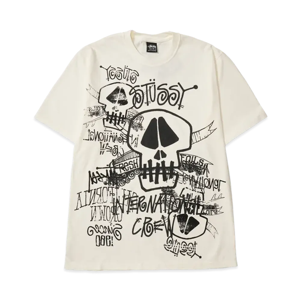 Stussy Skulls Tee Pigment Dyed "Natural"