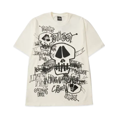 Stussy Skulls Tee Pigment Dyed "Natural"