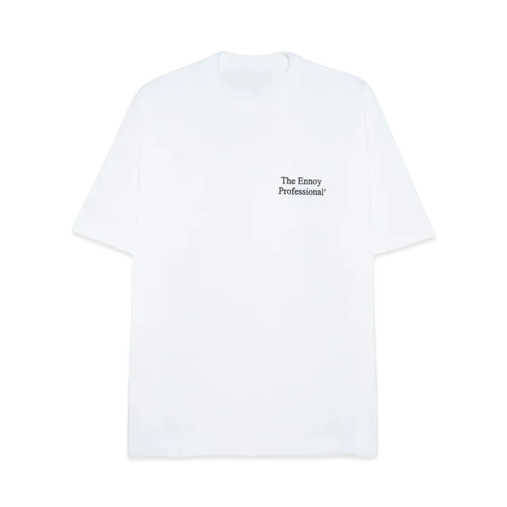 ENNOY Professional Logo T-Shirt "White/Black" (24SS) SS24BRENCT04NTL
