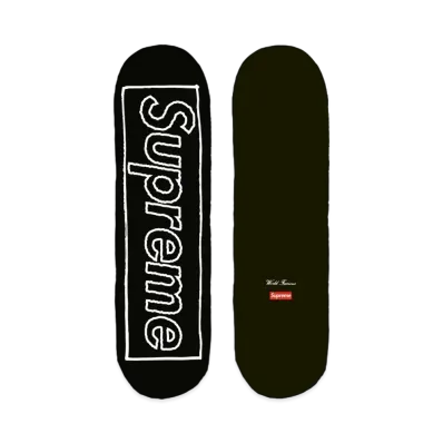 Supreme x KAWS Chalk Logo Skateboard "Black"
