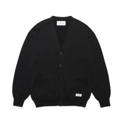 WACKO MARIA Cotton Knit Cardigan "Black"