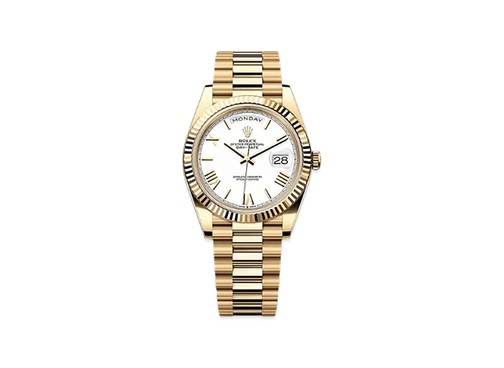 ROLEX Day-Date 40 Yellow Gold "White"