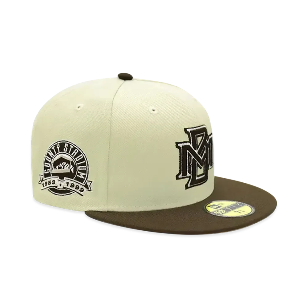 NEW ERA x THE CAP 'JAVA MILL' 59Fifty Milwaukee Brewers "Stone/Burntwood"