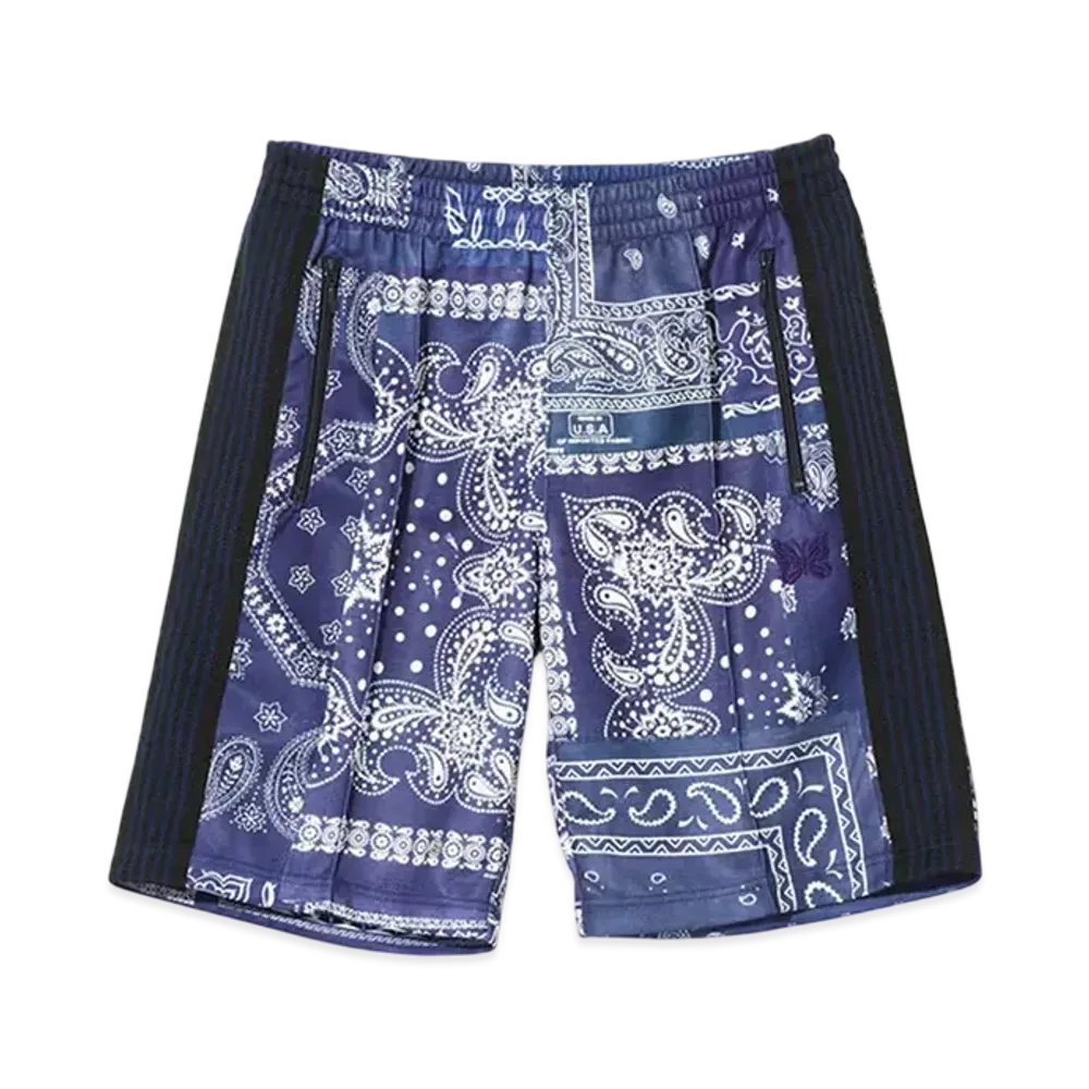 NEEDLES x MIYAGIHIDETAKA Track Short - Bandana Print "Blue"