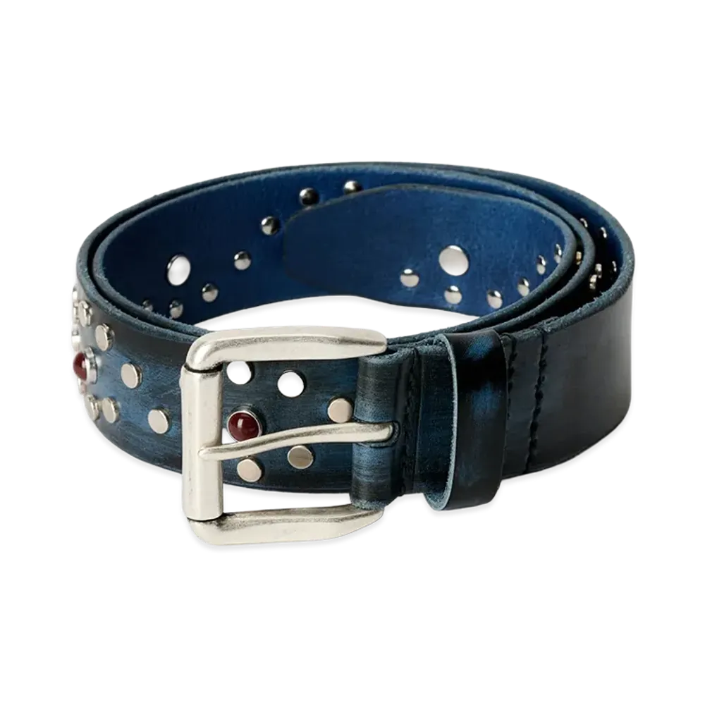 OUR LEGACY Vortex Belt "Vintage Black Ocean Leather"