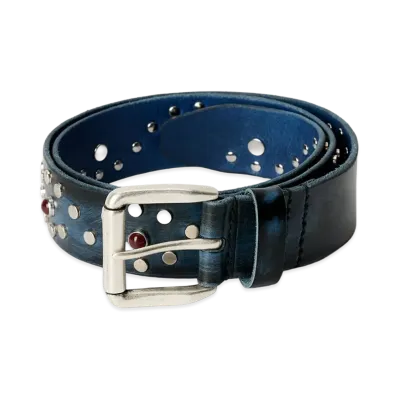 OUR LEGACY Vortex Belt "Vintage Black Ocean Leather"