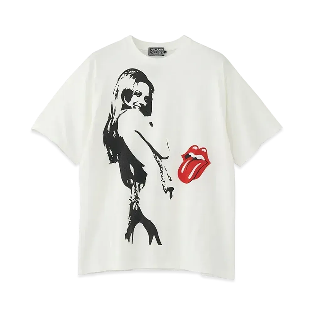 HYSTERIC GLAMOUR x THE ROLLING STONES HYS Tongue Tee "White"