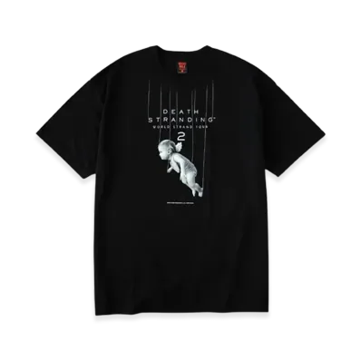 Geeks Rule x DEATH STRANDING WORLD STRAND TOUR 2 Silkscreen Printing T Shirt "Black"