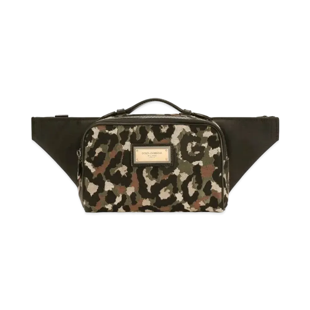 Dolce&Gabbana Waist Pouch Camouflage Jacquard "Multicolor"