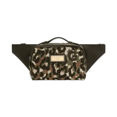 Dolce&Gabbana Waist Pouch Camouflage Jacquard "Multicolor"