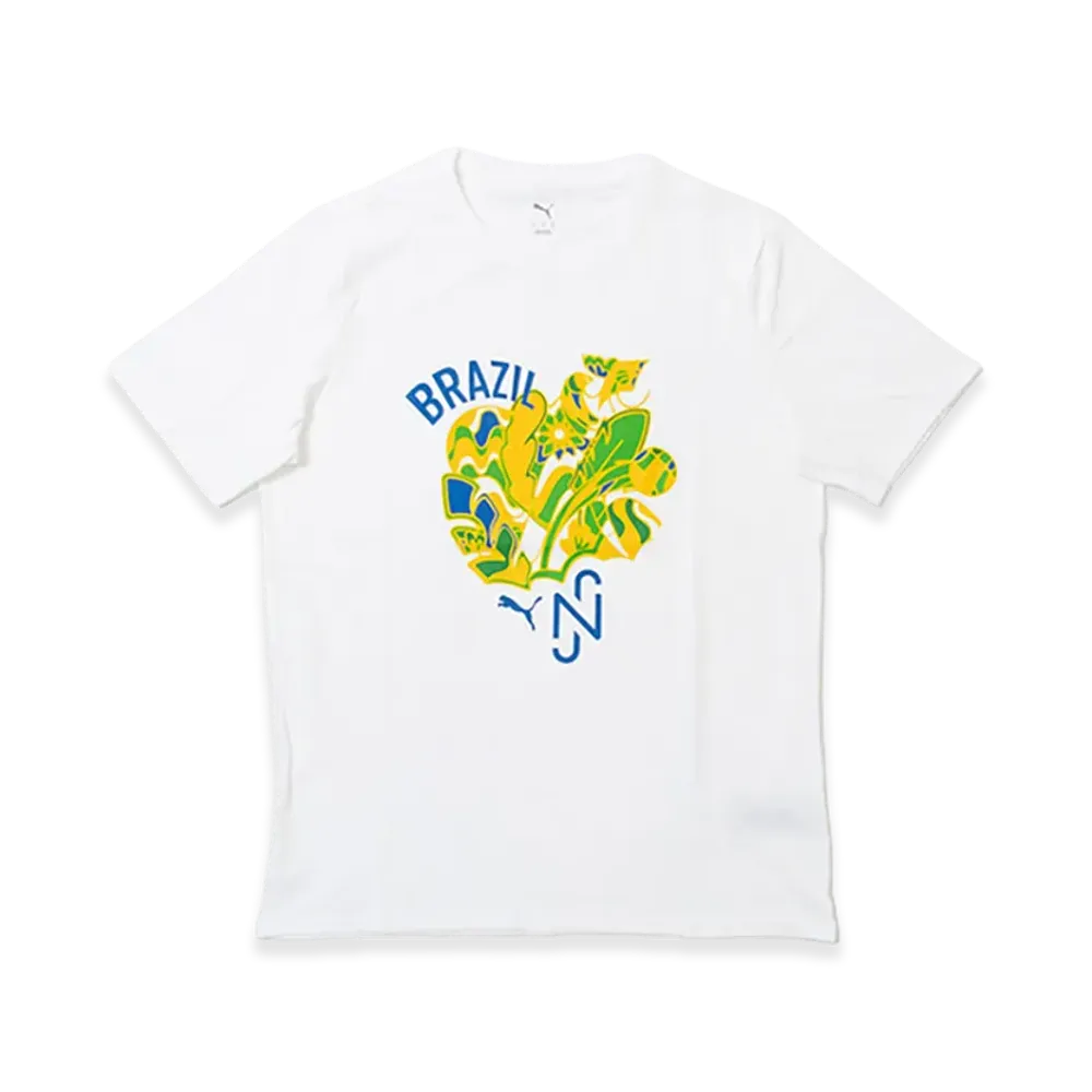 PUMA NJR Brazil Passion Short Sleeve Shirt "Puma White/Pale Yellow"