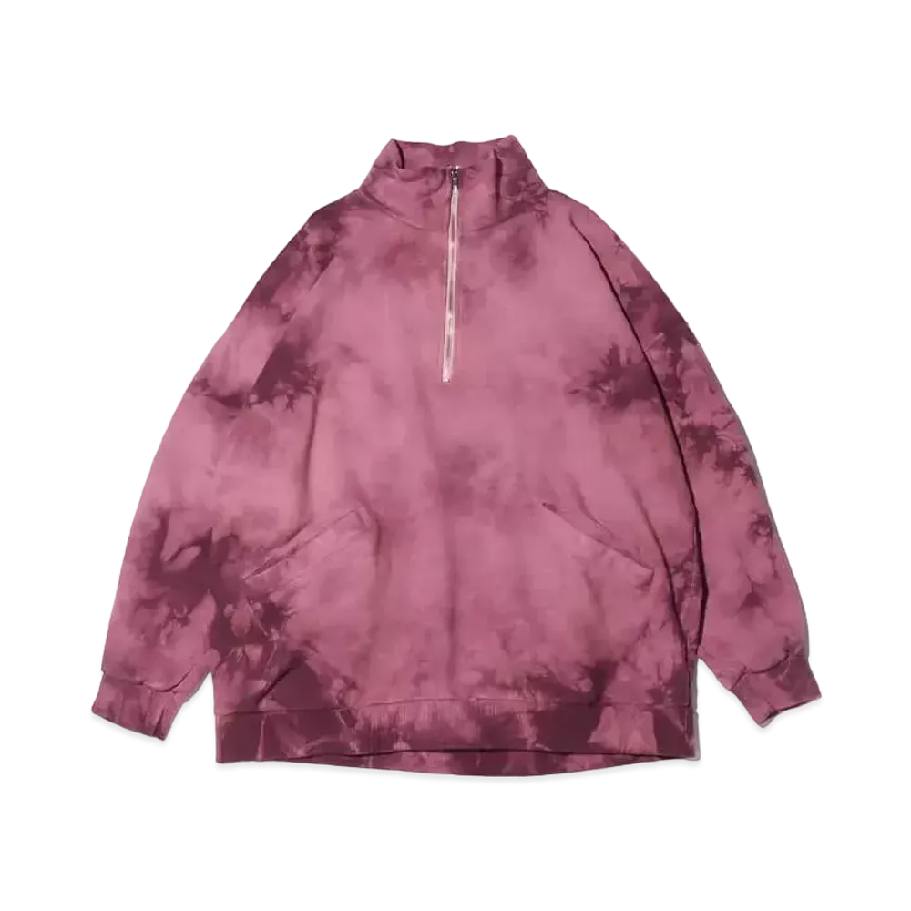 atmos pink Tie-Dye Half-Zip Tops "Purple"