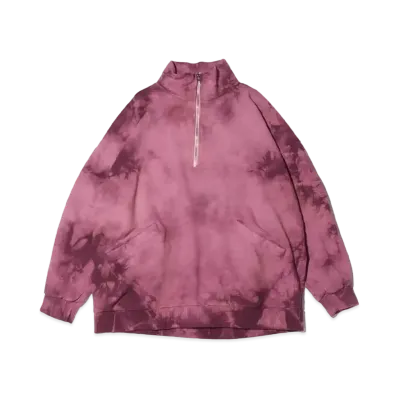 atmos pink Tie-Dye Half-Zip Tops "Purple"