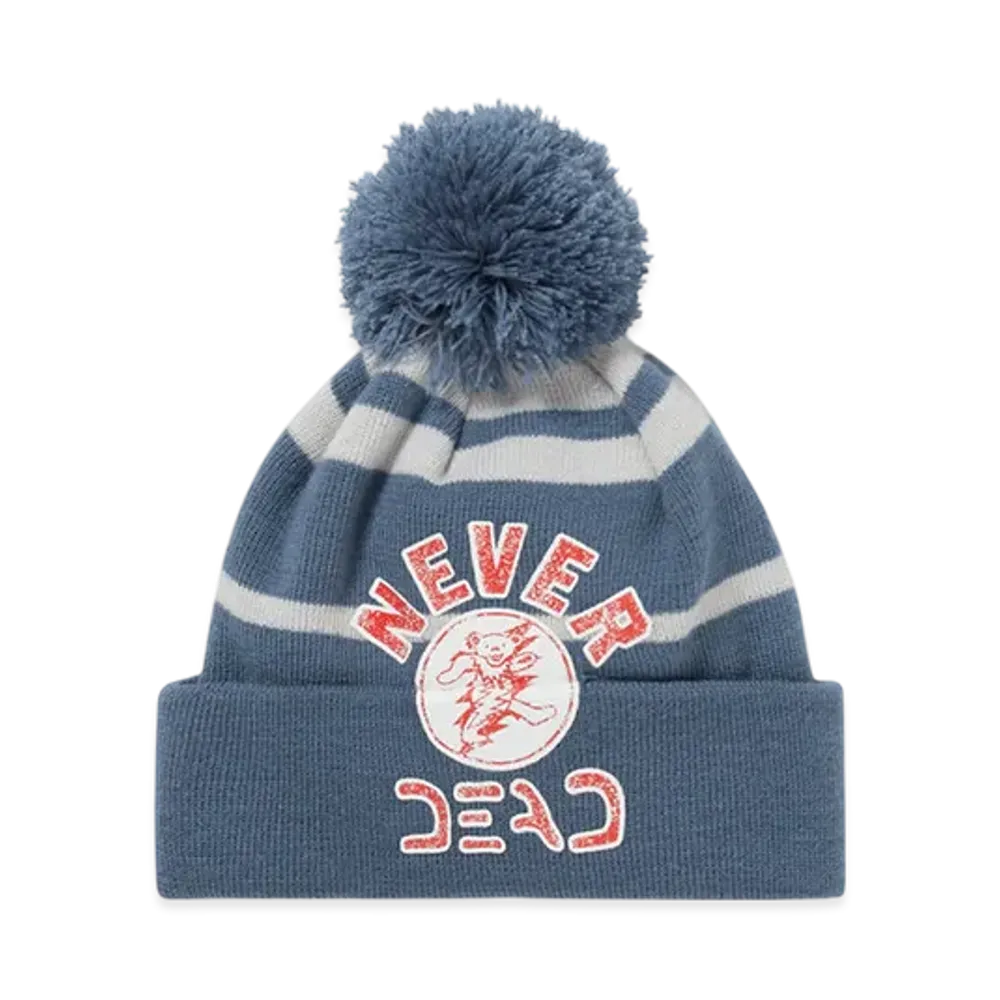 thisisneverthat x Grateful Dead Lightning Bear Pom Beanie "Dusty Blue"