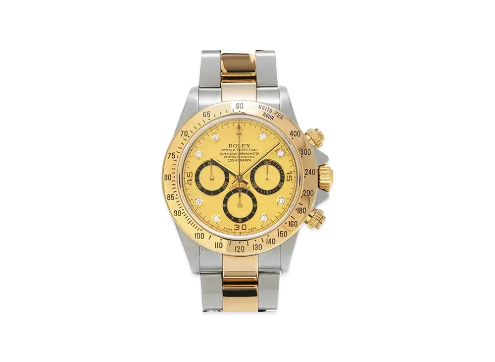 ROLEX Cosmograph Daytona 8P Diamonds "Champagne/Stainless Steel/Yellow Gold"