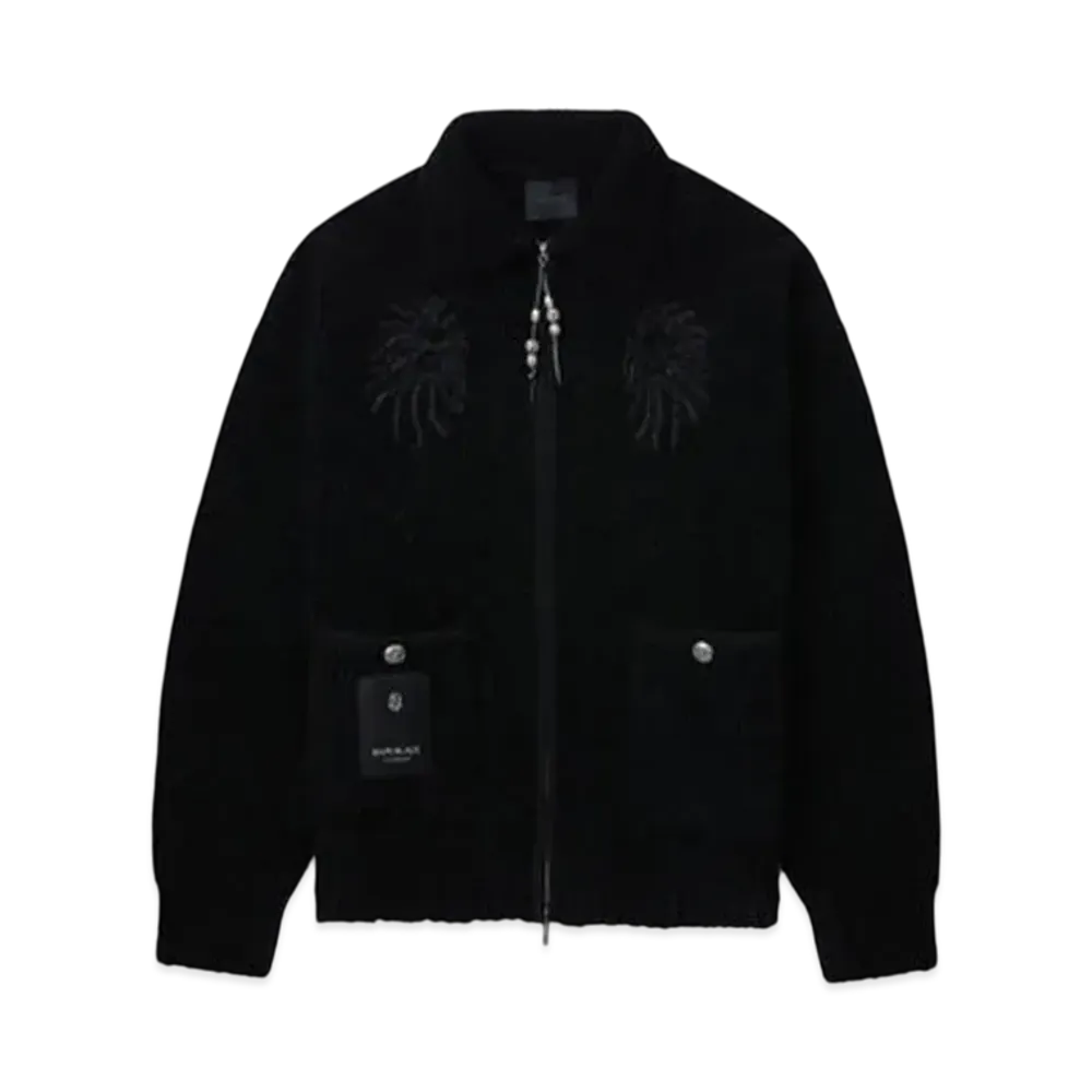 A BATHING APE Bape Black Zipped Cardigan "Black"