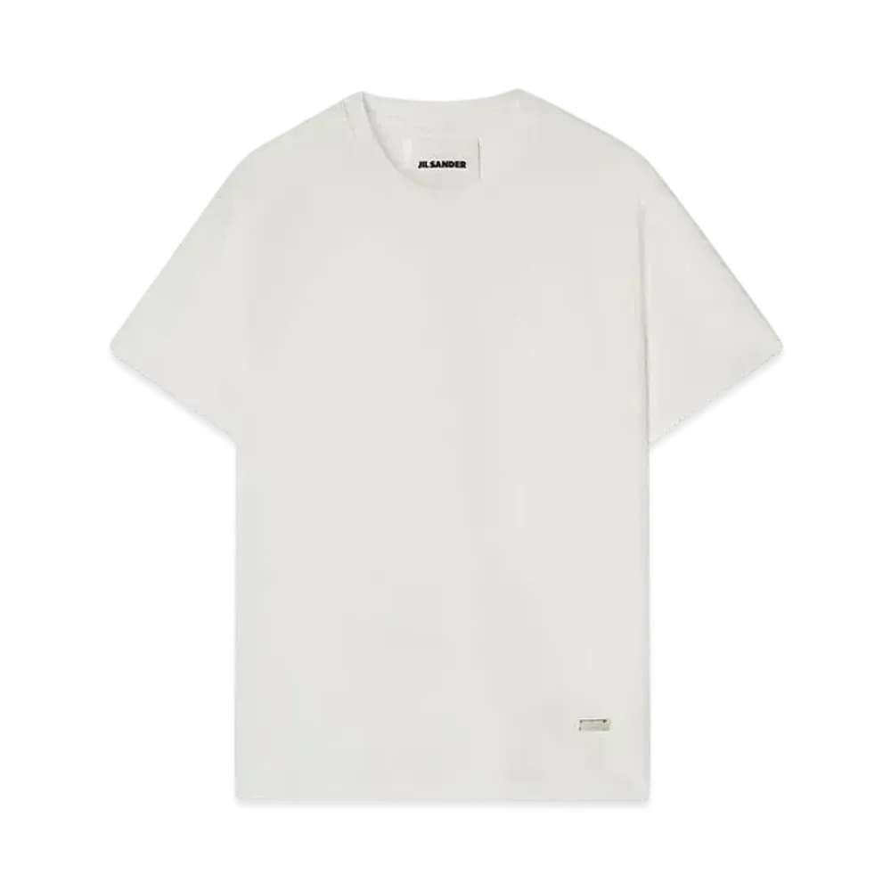 Jil Sander Men's Crew-Neck T-Shirt "Porcelain"