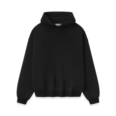 FEAR OF GOD ESSENTIALS Embossed Classic Fleece Hoodie "Jet Black"