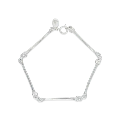 TAKAHIROMIYASHITATheSoloist. skeleton bone bracelet.-L- "silver"
