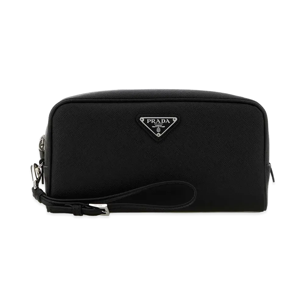PRADA Leather Beauty Case "Black"