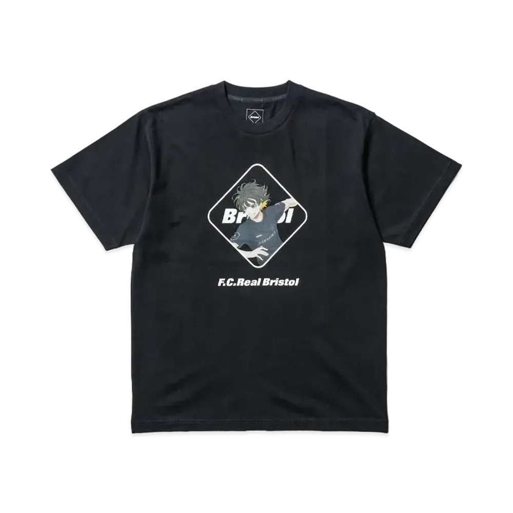 F.C.Real Bristol x BLUE LOCK S/S Tee BACHIRA "Black"