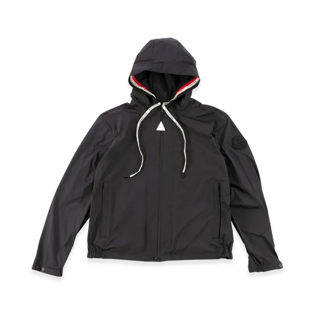Moncler Men's Microsoft Material Drawstring Logo Lettering Carles "Black"