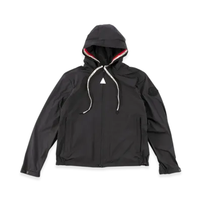 Moncler Men's Microsoft Material Drawstring Logo Lettering Carles "Black"