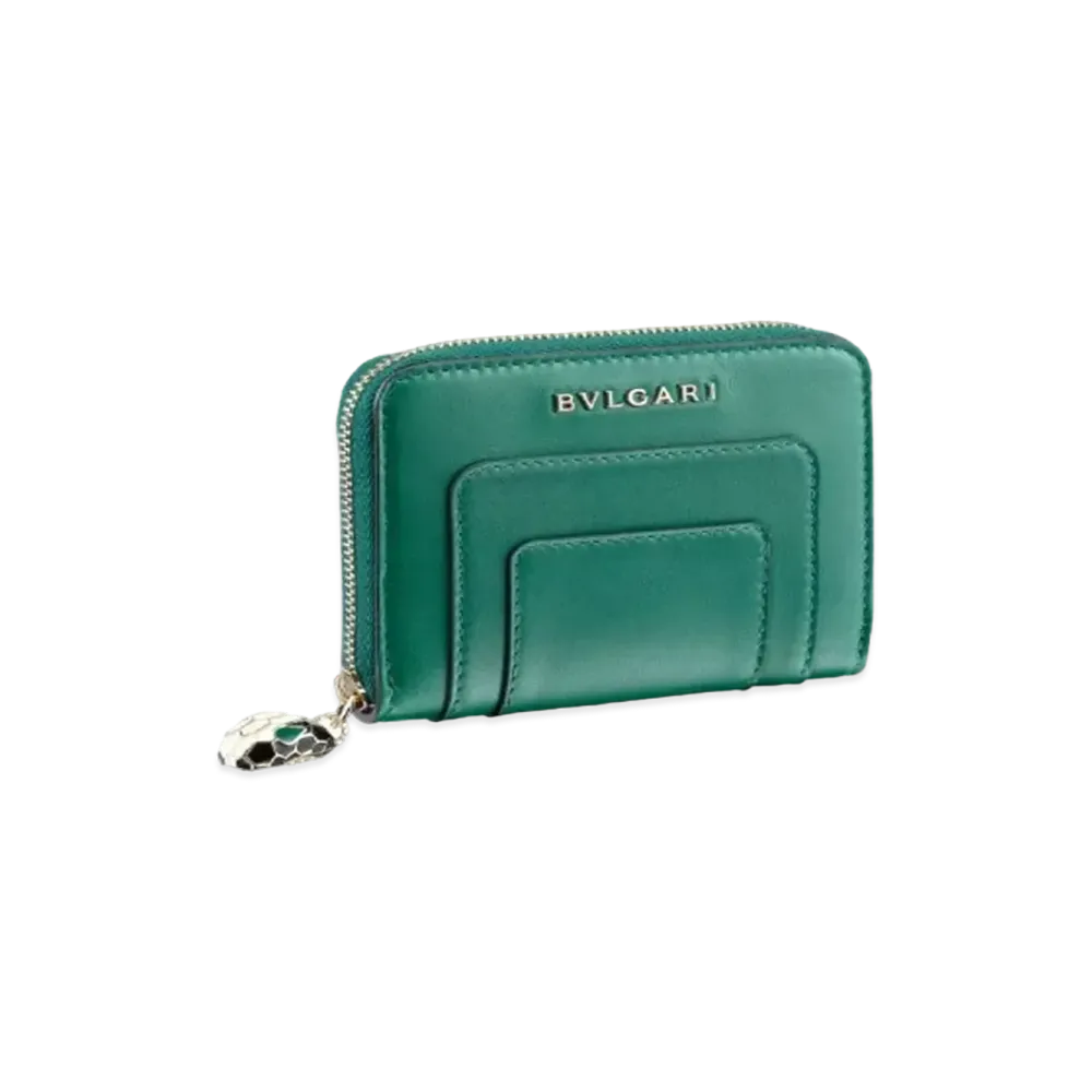 BVLGARI Serpenti Forever Zip Wallet "Green"