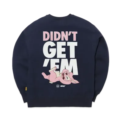 SNKRDUNK collaboration with #FR2 DIDN'T GET'EM Crew Sweat "Navy"