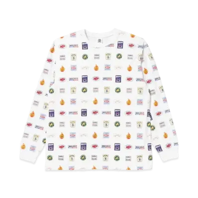 BlackEyePatch LOGOS L/S TEE "White"