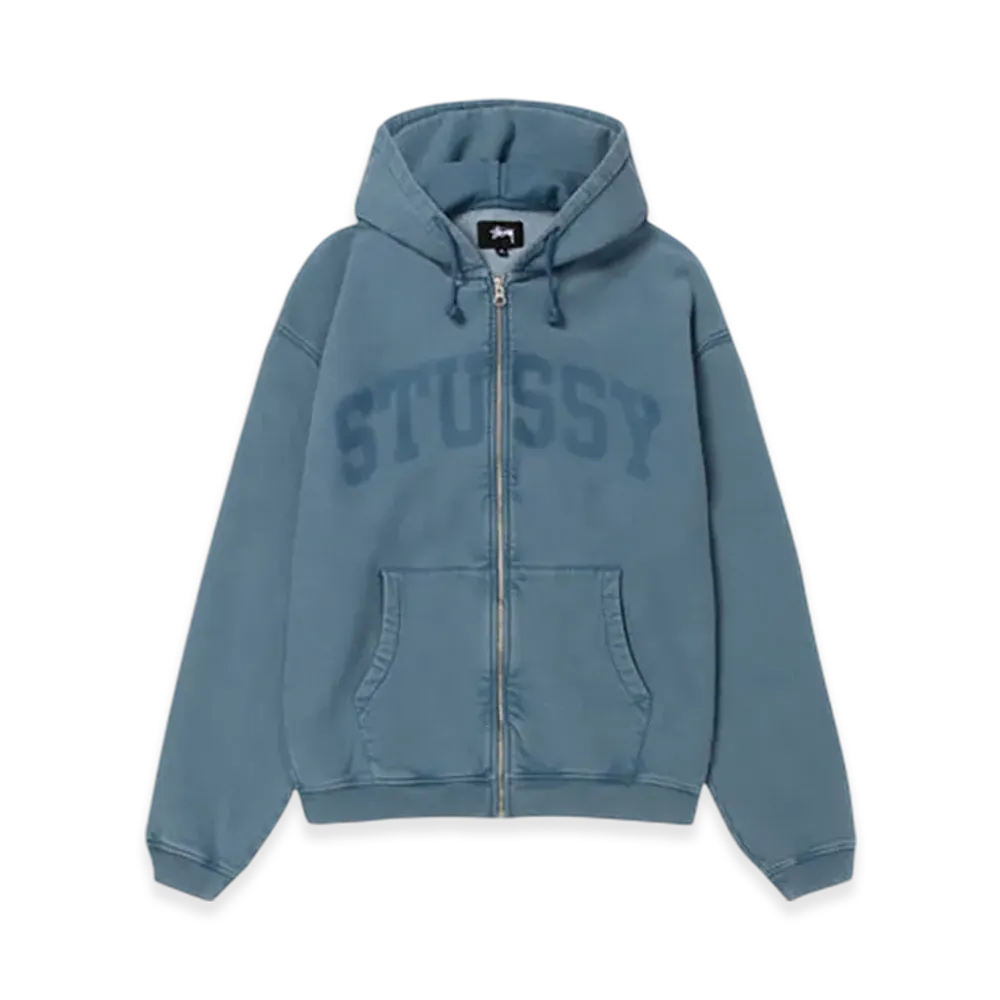 Stussy Faded Graphic Zip Hoodie "Washed Navy"