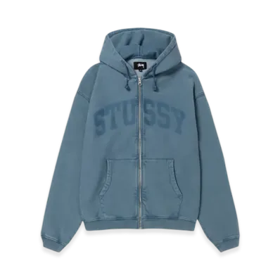 Stussy Faded Graphic Zip Hoodie "Washed Navy"