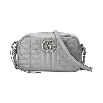 GUCCI GG Marmont Small Shoulder Bag "Dark Grey"
