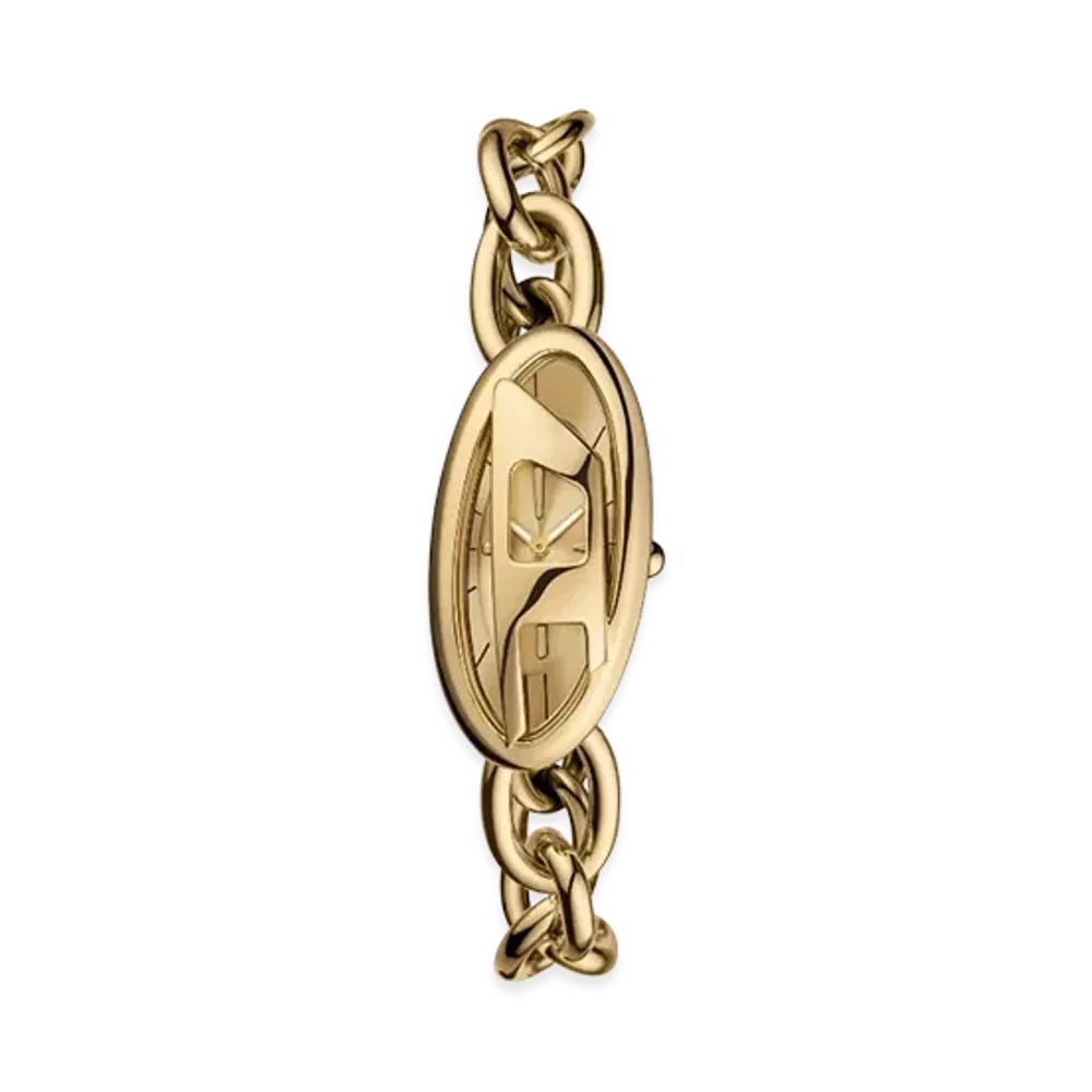 Diesel Dz5611 Watch D-Era Two-Hand Gold-Tone Stainless Steel Watch "Gold"