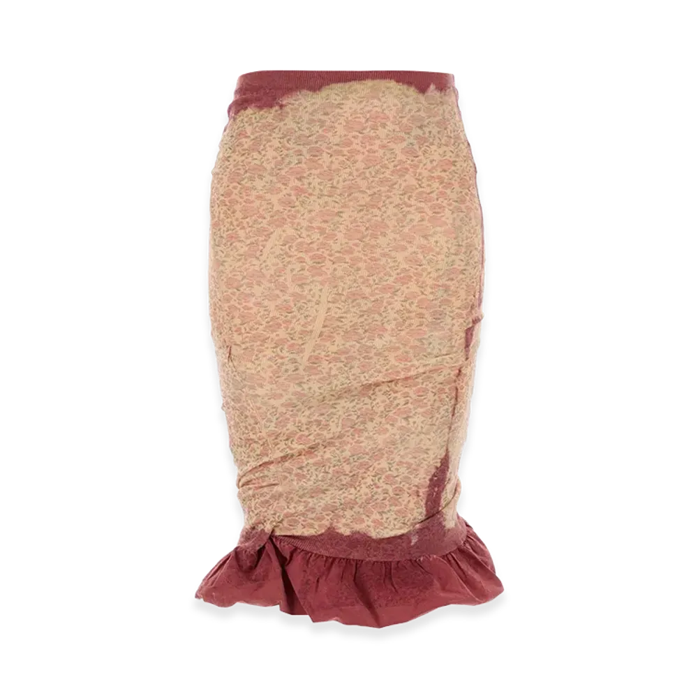 Diesel Women's Printed Stretch Cotton O-Pale Skirt "Floral"