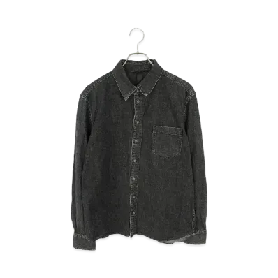 Chrome Hearts Looseends Sleeve Cross Patch Cross Button Denim L/S Shirt "Black"