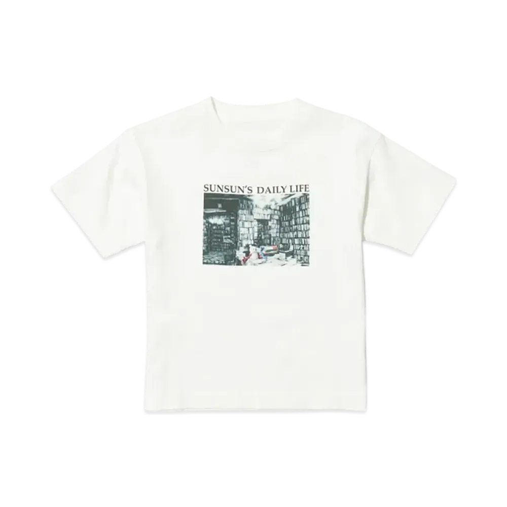 B:MING by BEAMS x PUPPET SUNSUN Kids / Fade Photo Print T-Shirt Book "OffWhite"