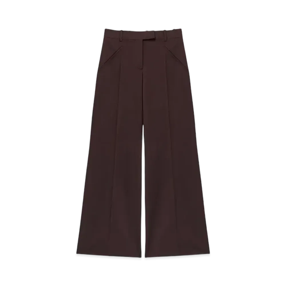 Alexander McQUEEN Wide Leg Pants "DarkBordeaux"