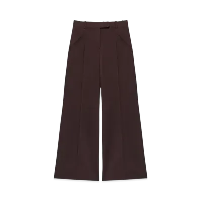 Alexander McQUEEN Wide Leg Pants "DarkBordeaux"