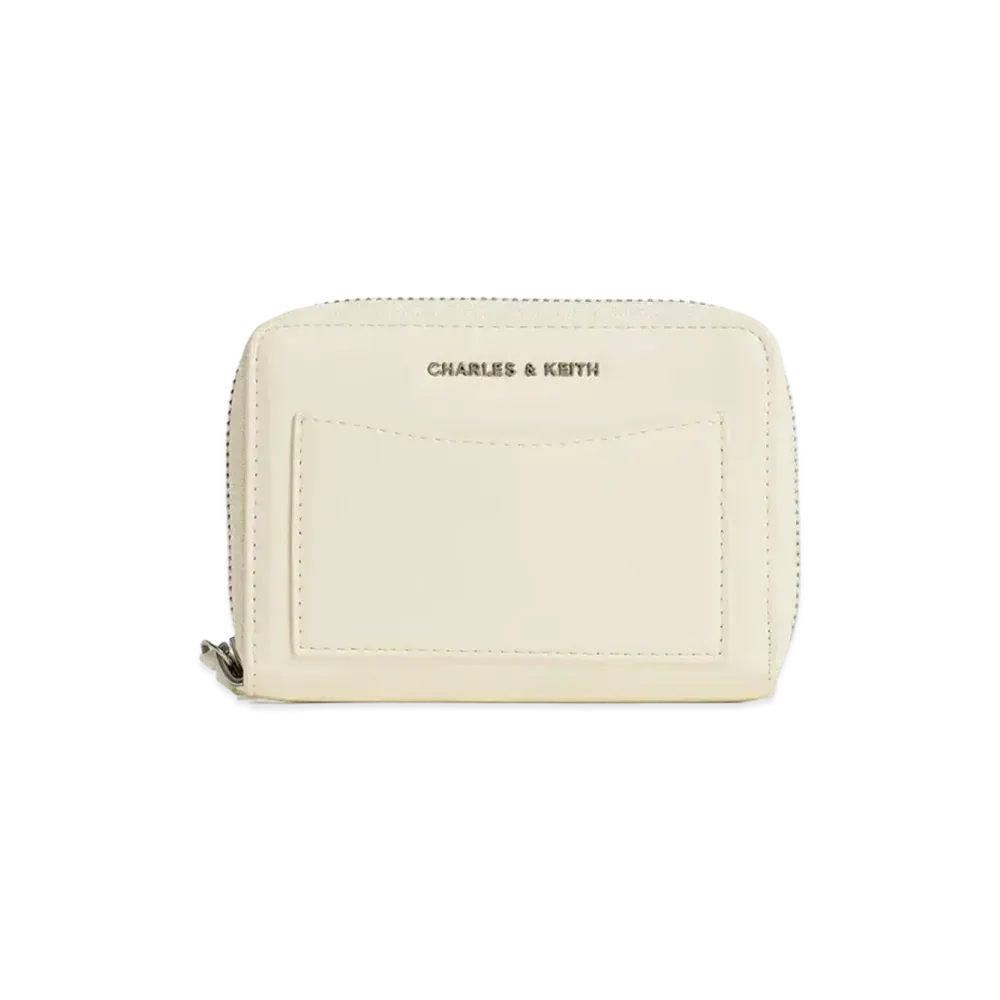 CHARLES & KEITH Zyria Zip Around Wallet "Cream"
