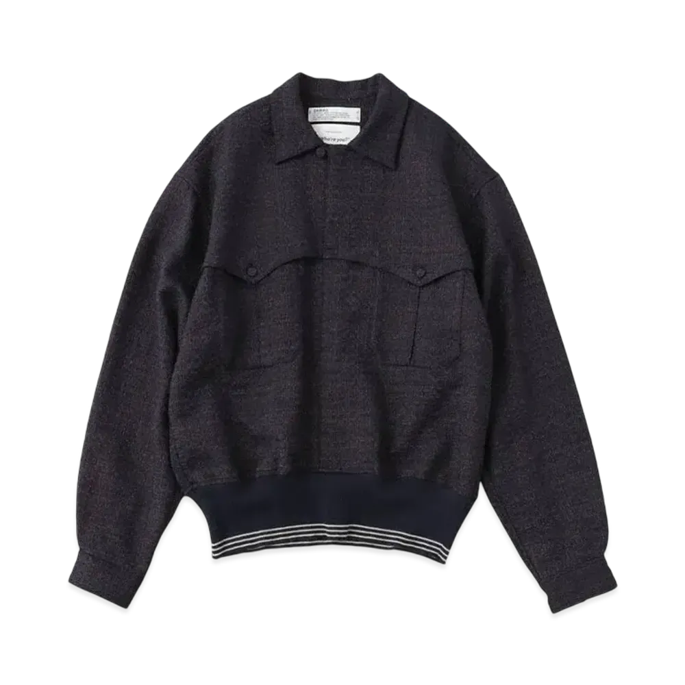 DAIRIKU Tweed Mountain Rib Shirt "Navy"