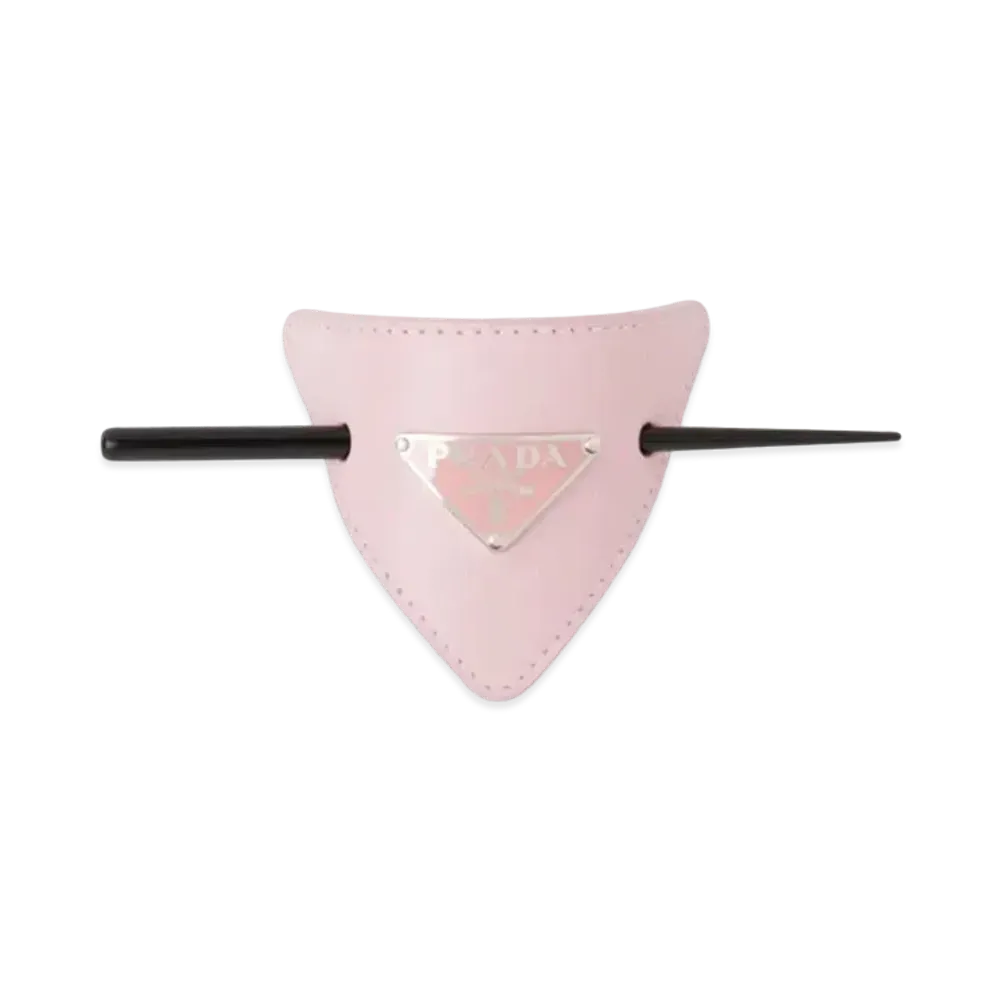PRADA Leather Hair Clip "Pink"
