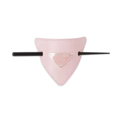 PRADA Leather Hair Clip "Pink"