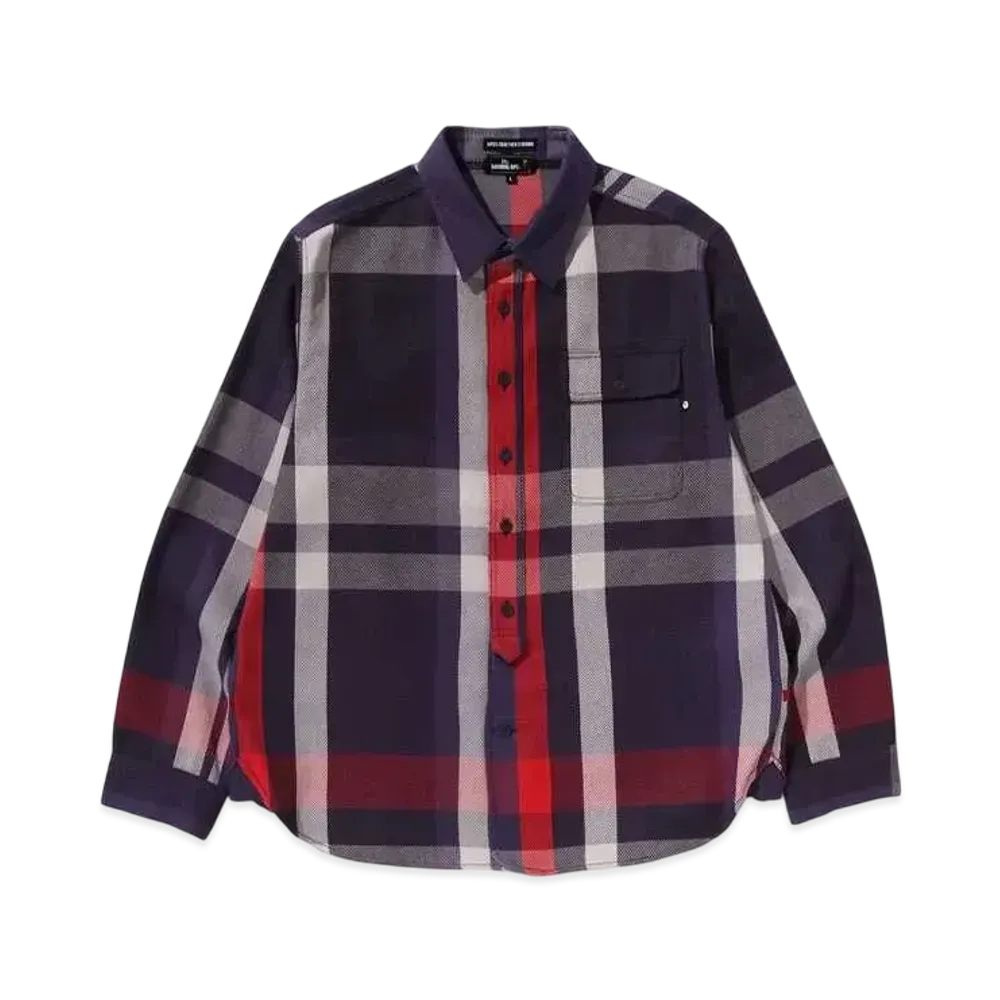 A BATHING APE Mr. BATHING APE 24FW Check Shirt "Purple"
