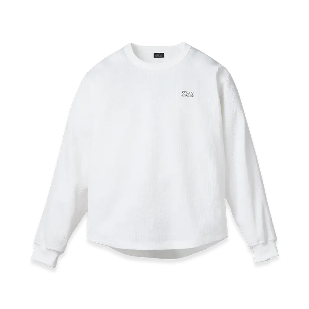 SEDAN ALL-PURPOSE OG Logo Waffle L/S Tee "White"