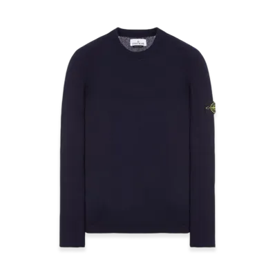 Stone Island 524A3 Lambswool Crewneck Knit - 23FW "Navy Blue"